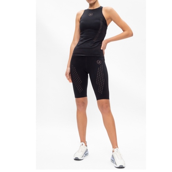 ADIDAS by Stella McCartney BLACK Short leggings with logo - Picture 4 of 8